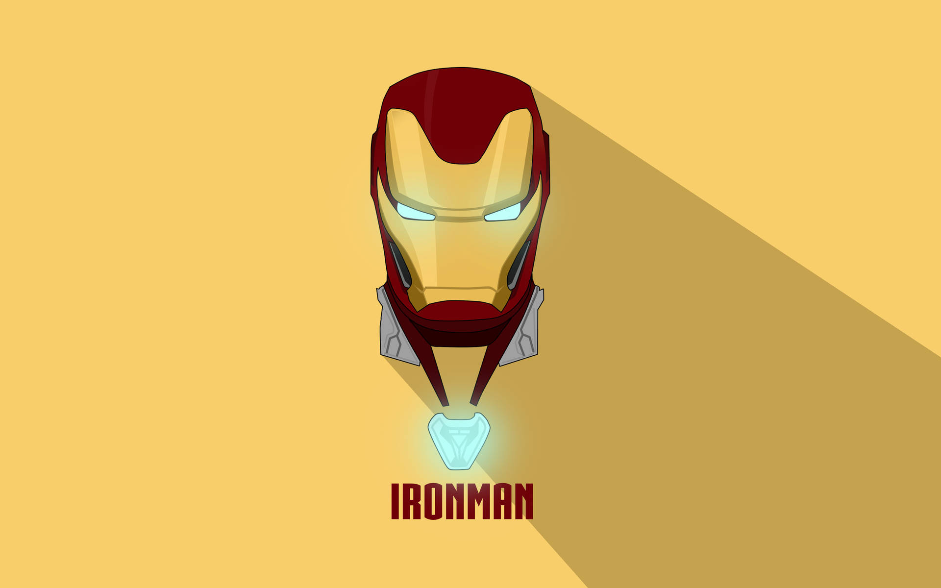 Yellow Aesthetic Iron Man Logo