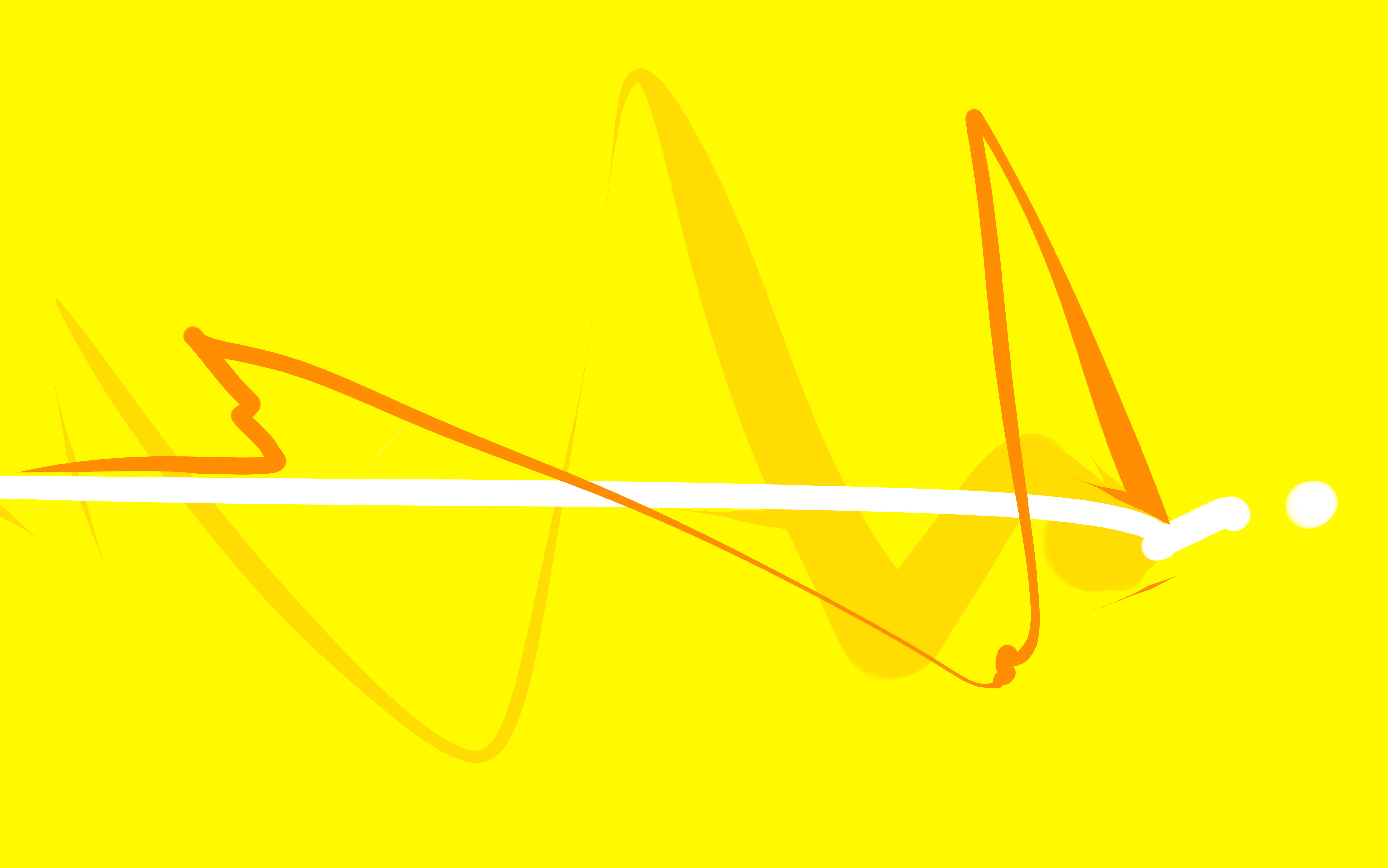 Yellow Aesthetic Laptop Squiggly Lines