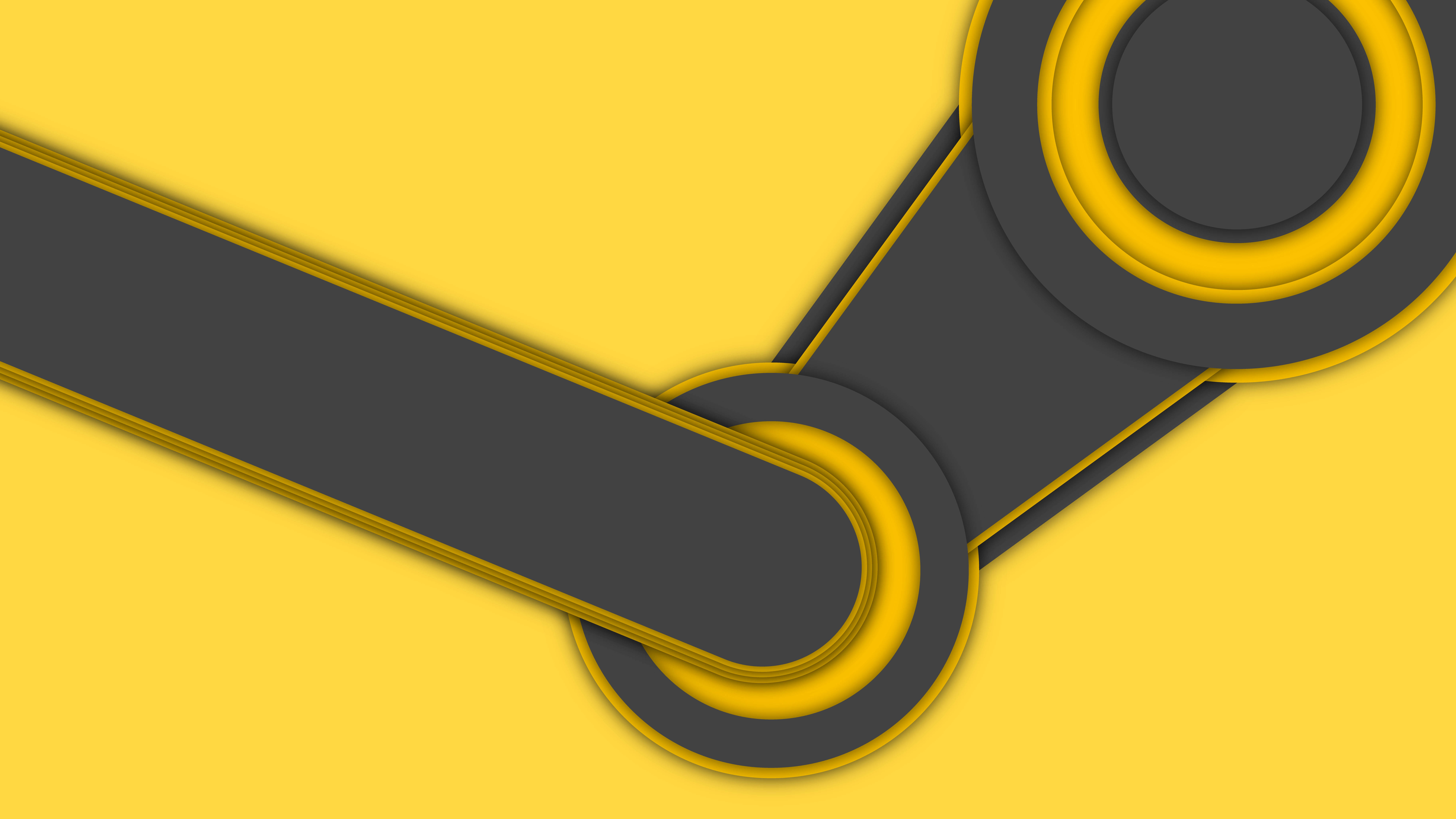 Yellow Aesthetic Laptop Steam Logo