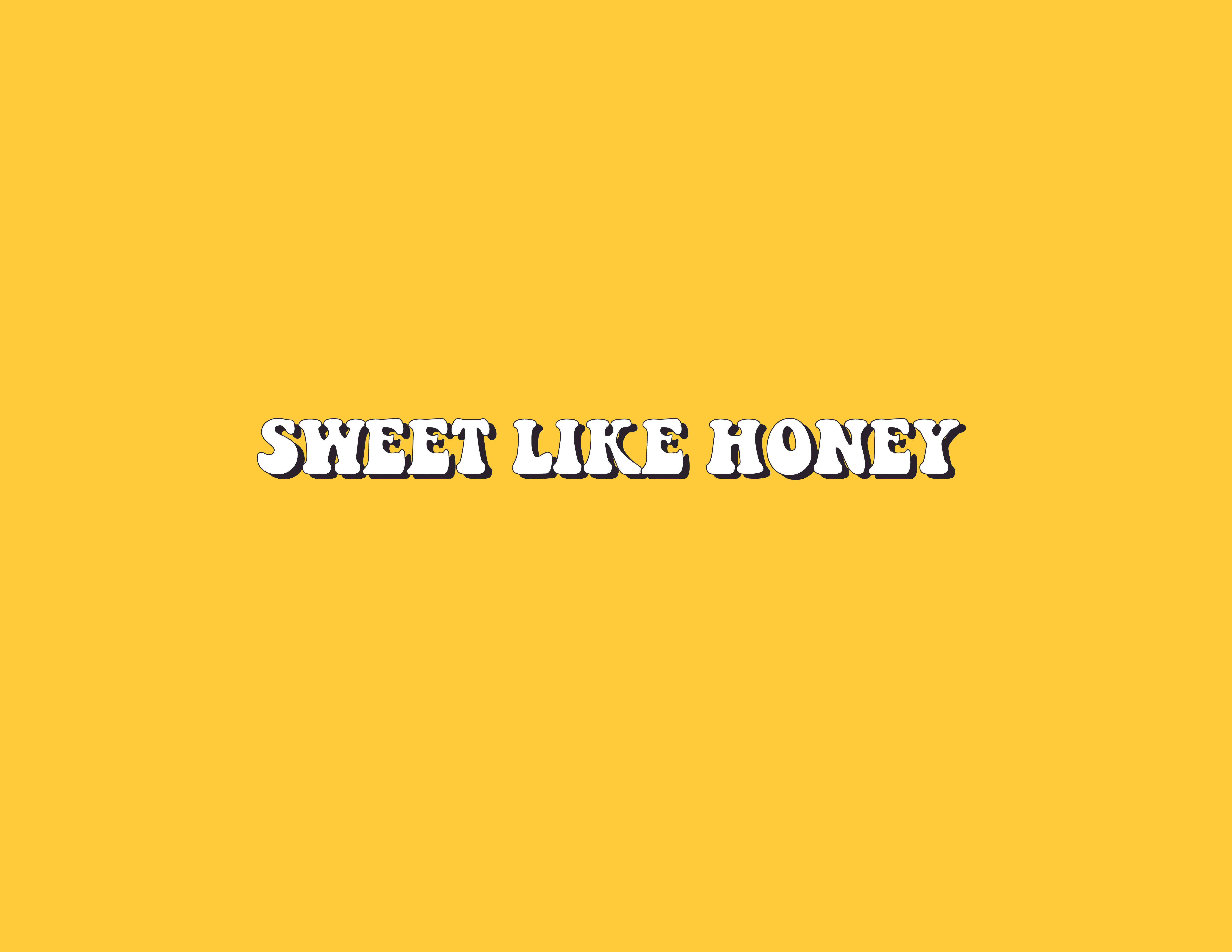 Yellow Aesthetic Laptop Sweet Like Honey Background