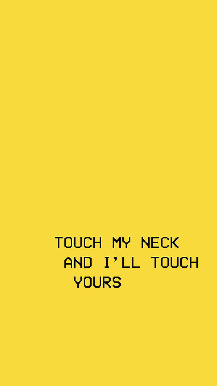 Yellow Aesthetic Neck Touch Background