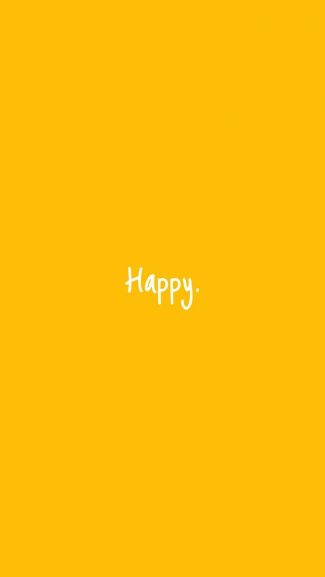 Yellow Aesthetic Phone Happy Background