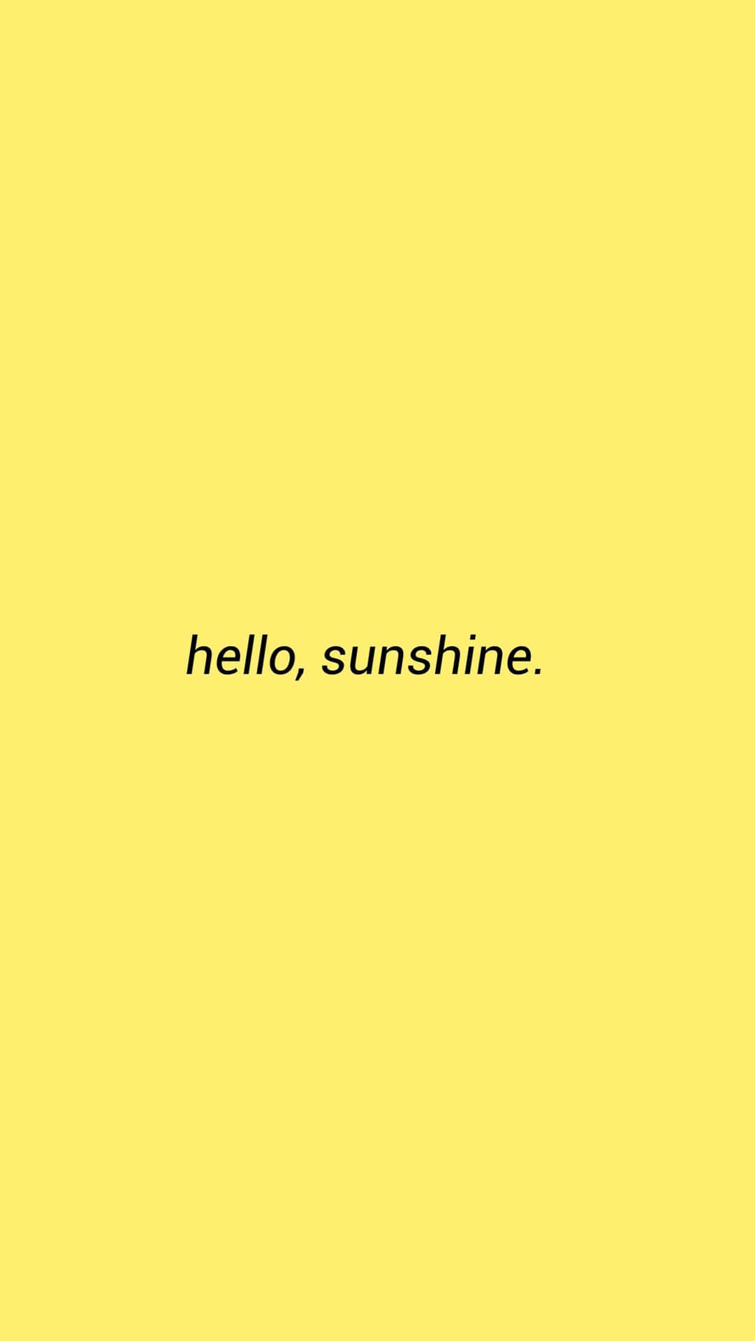 Yellow Aesthetic Phone Hello Sunshine Background