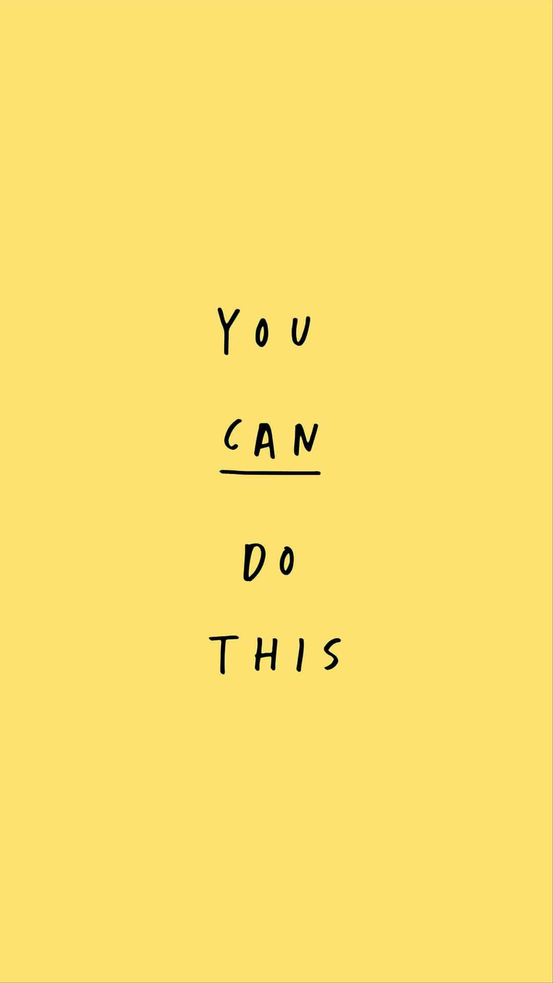 Yellow Aesthetic Phone Motivational Quote Background