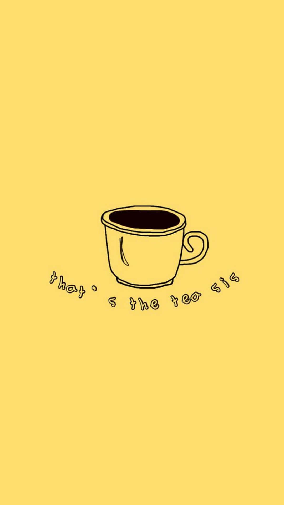 Yellow Aesthetic Phone Tea Background