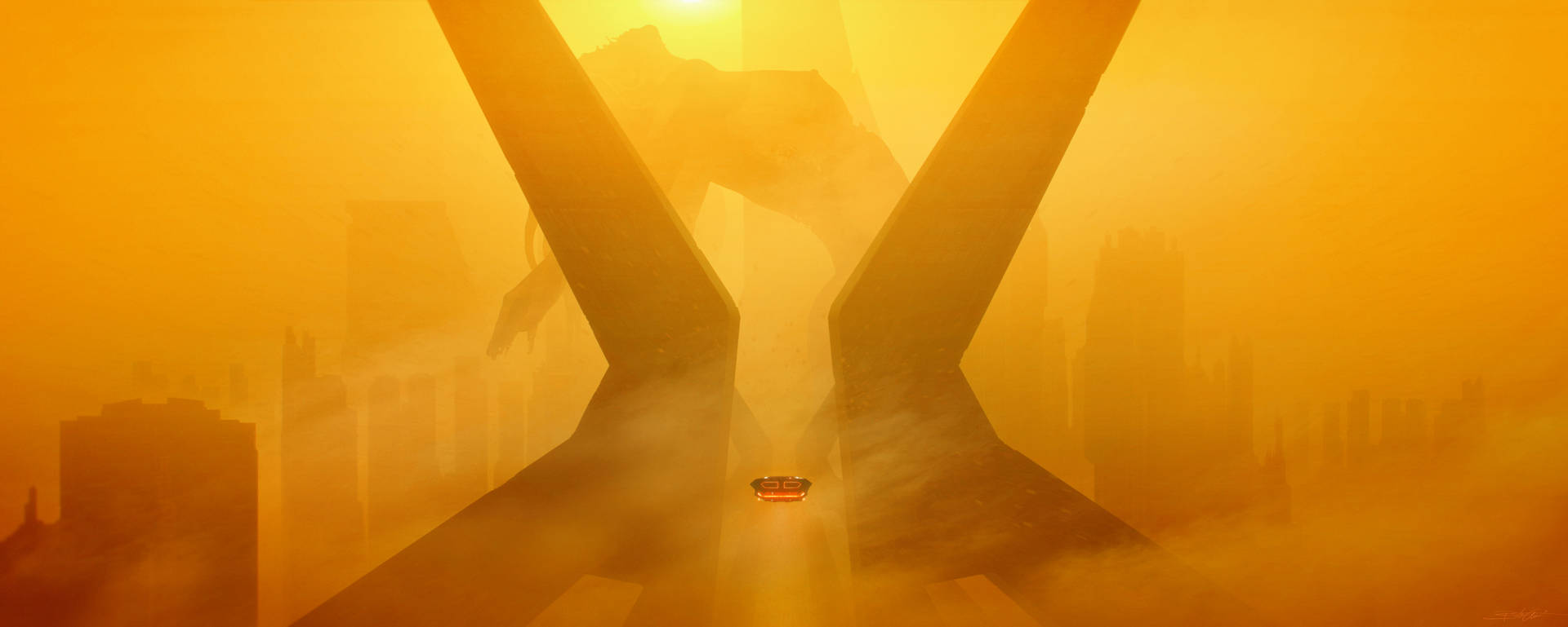 Yellow Aesthetic Spinner Blade Runner 2049 4k Background