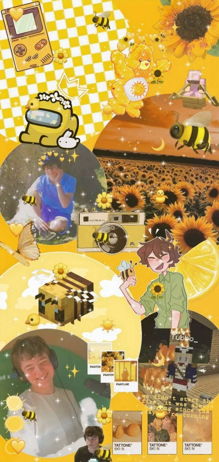 Yellow Aesthetic Tubbo Background