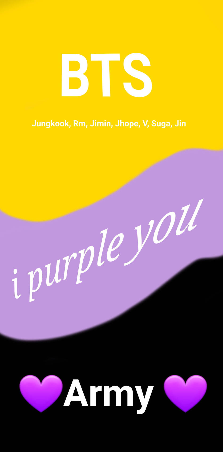 Yellow And Black I Purple You Background