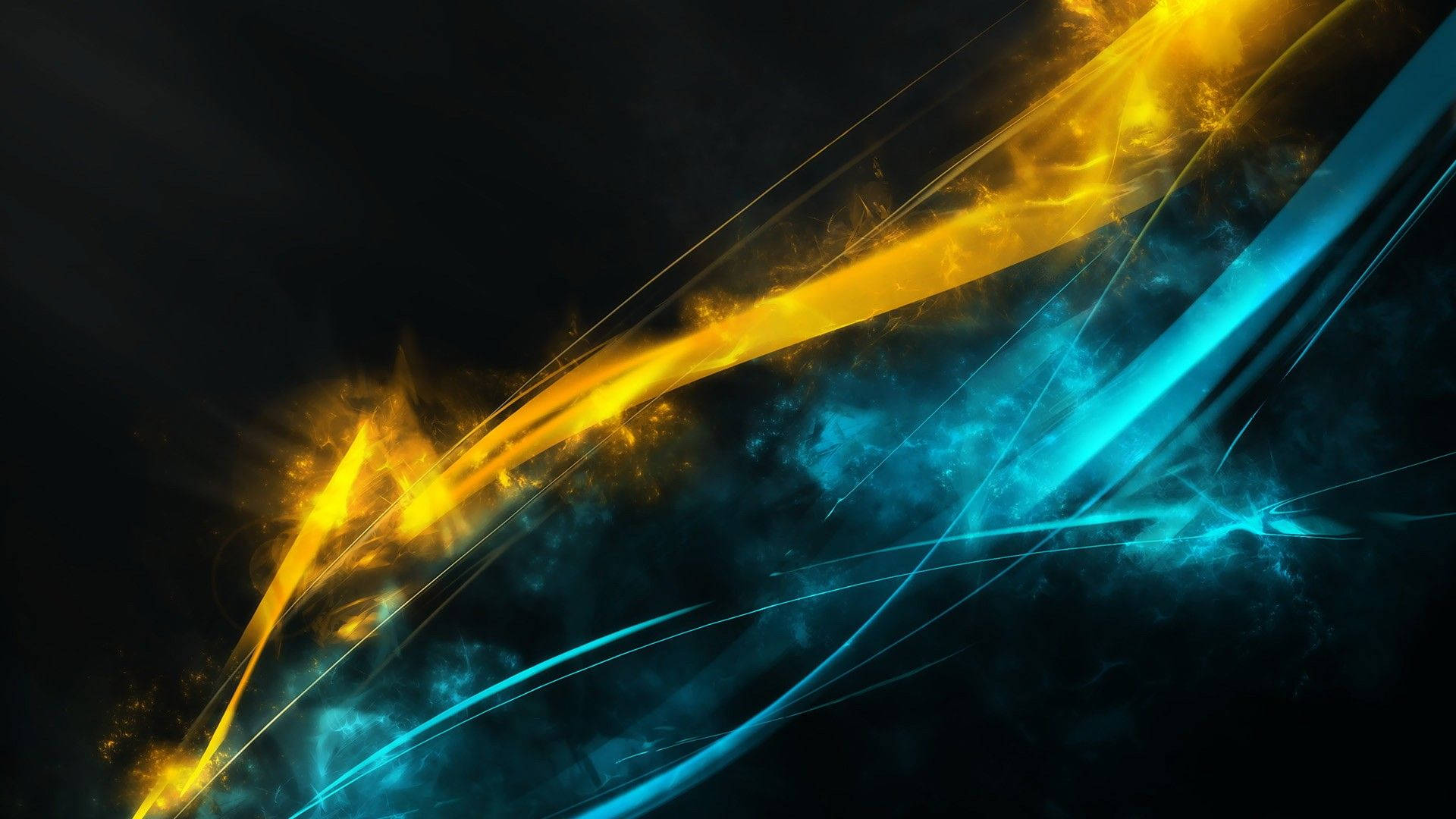Yellow And Blue Abstract Light Background