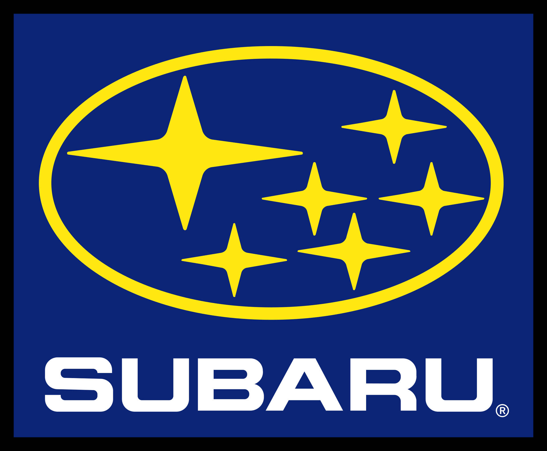 Yellow And Blue Subaru Logo Background