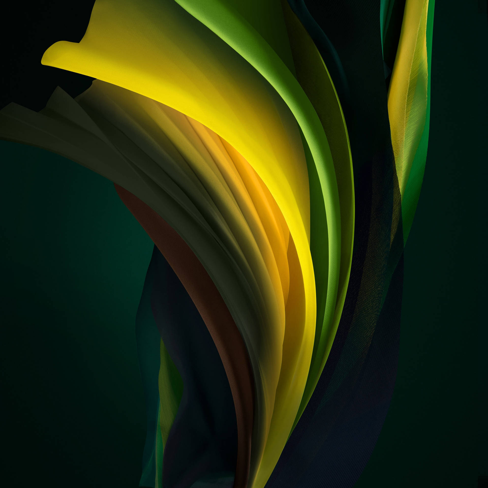 Yellow And Green Lines For Iphone Se 2020 Background