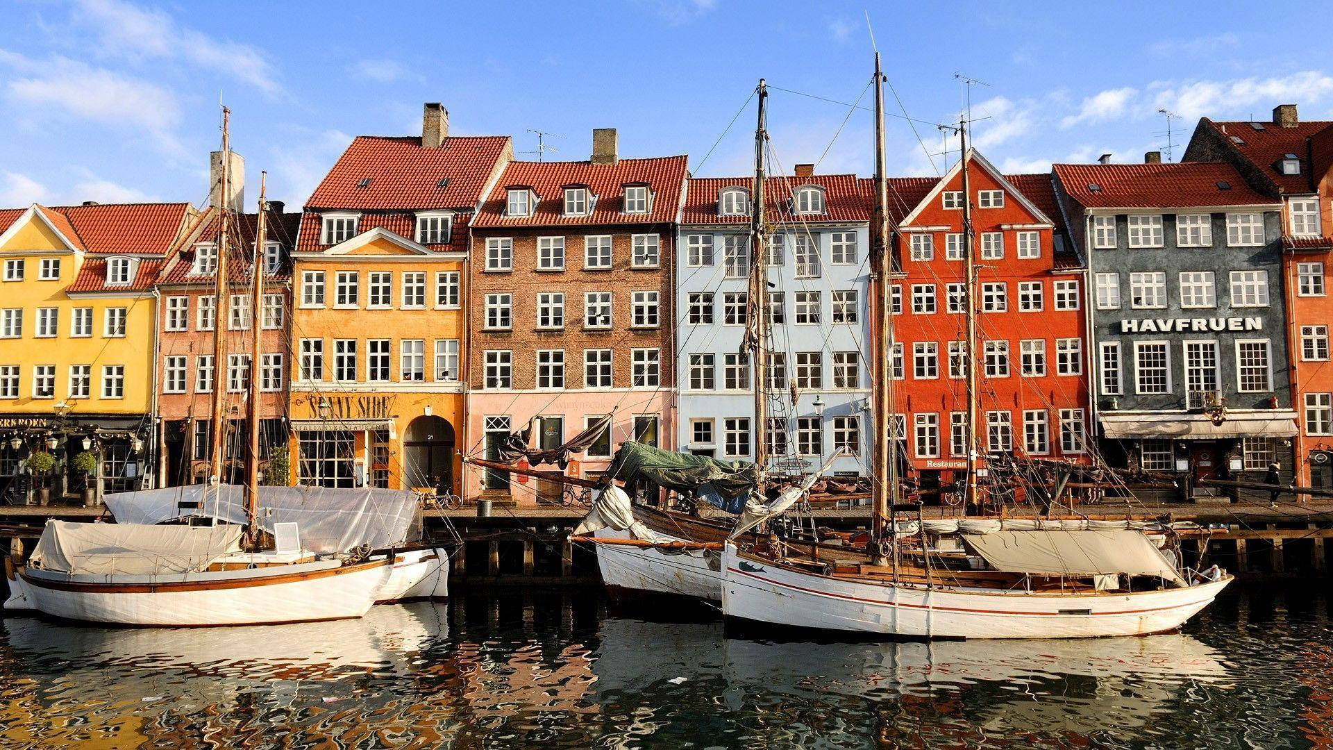 Yellow And Orange Building Of Copenhagen