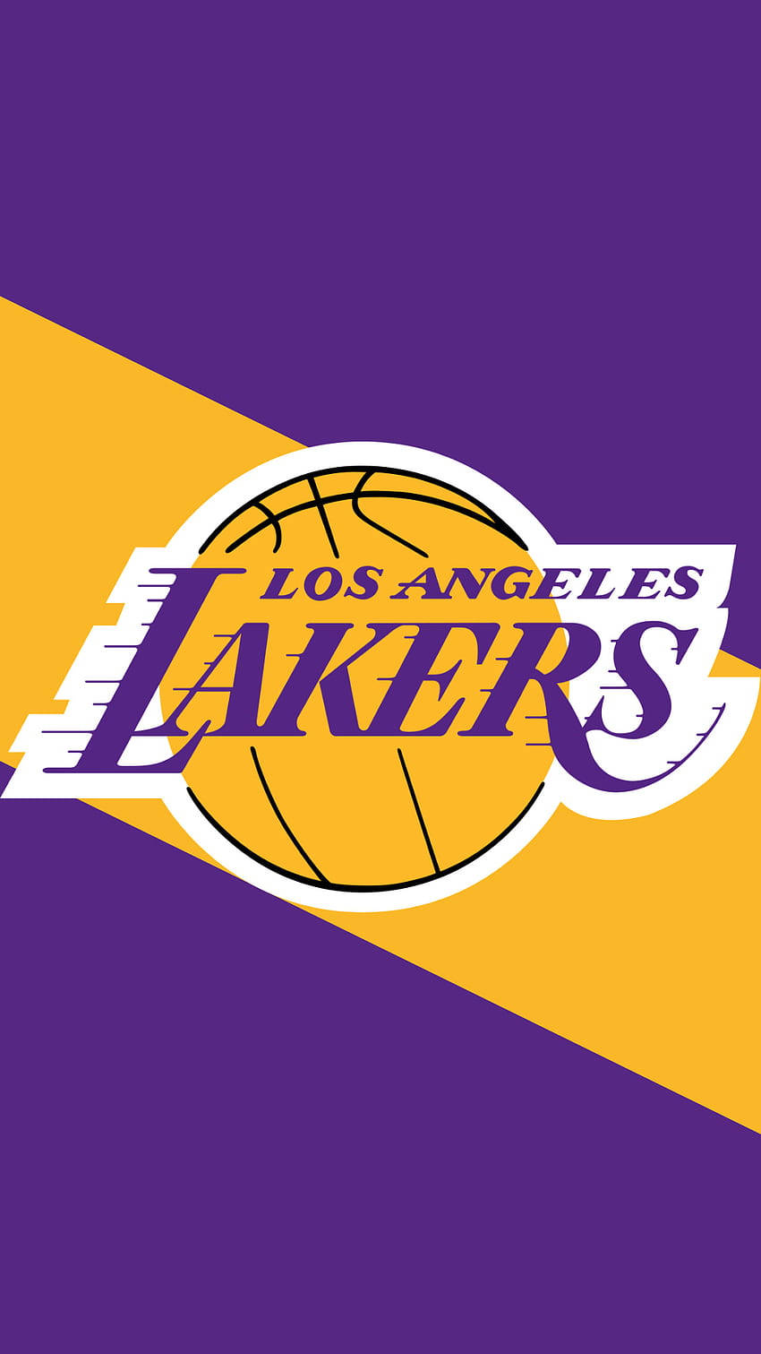 Yellow And Purple Lakers Iphone Logo Background