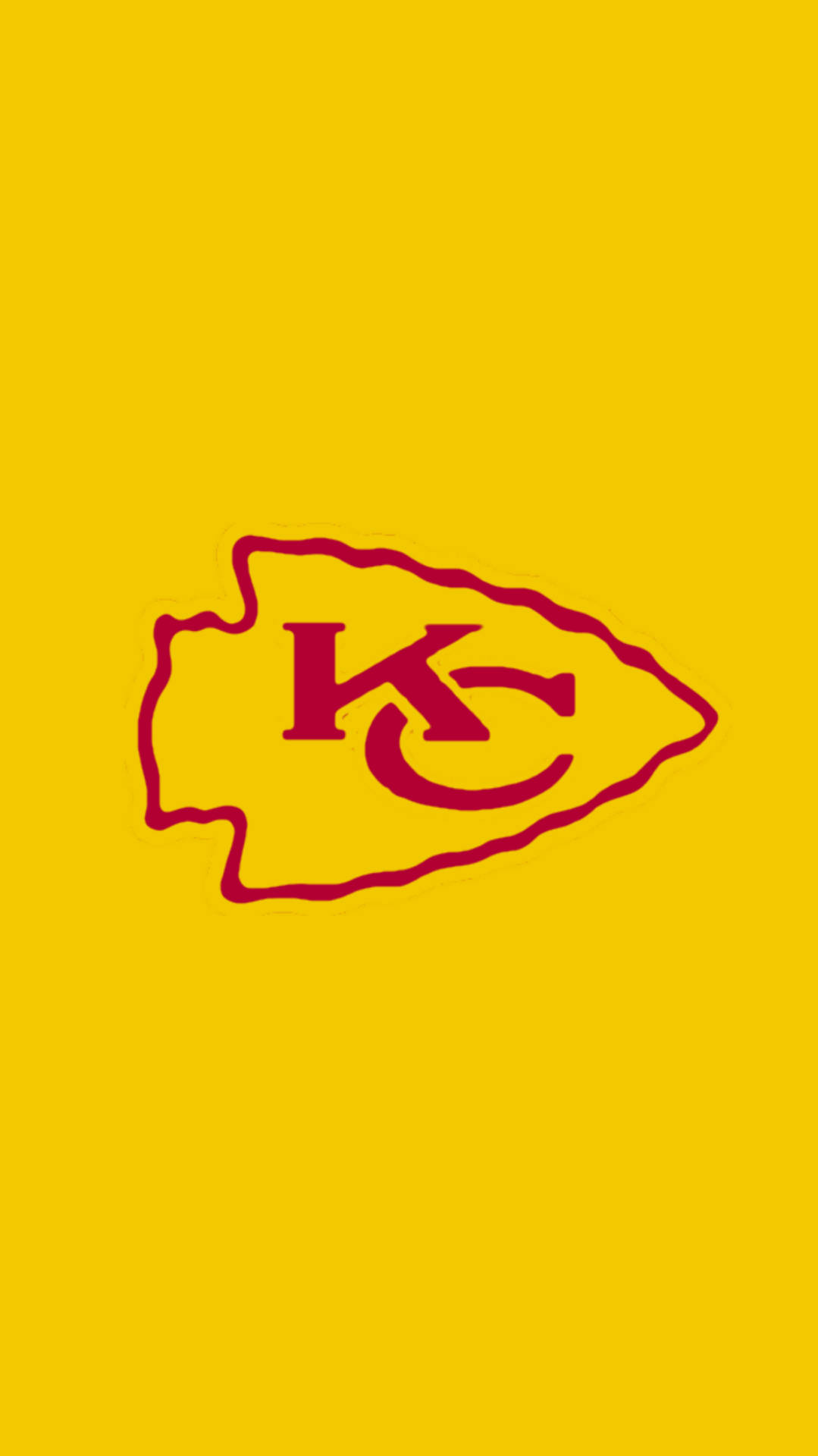 Yellow And Red Chiefs Logo Phone Background