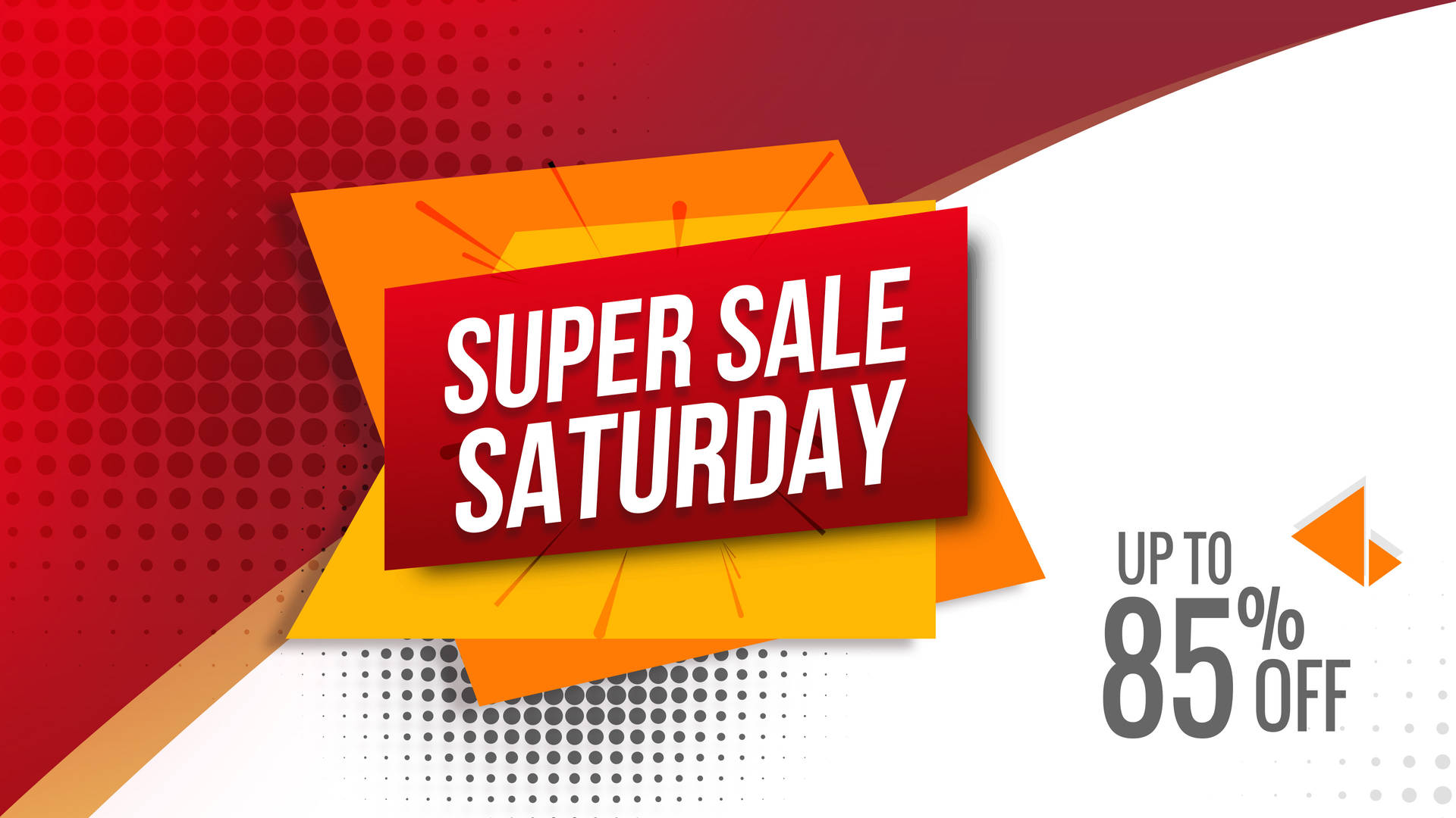 Yellow And Red Super Saturday Sale Background