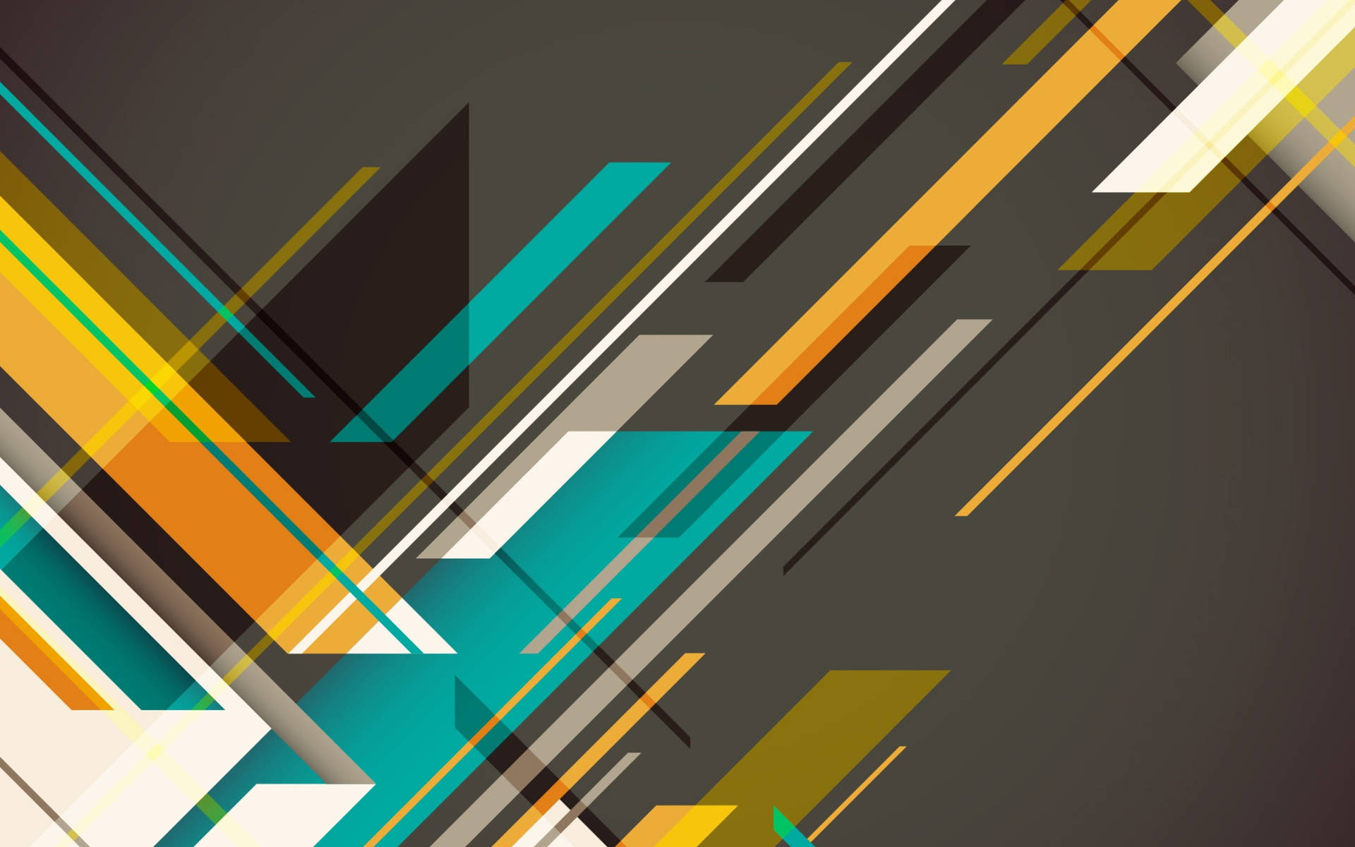 Yellow And Teal Abstract Presentation Background