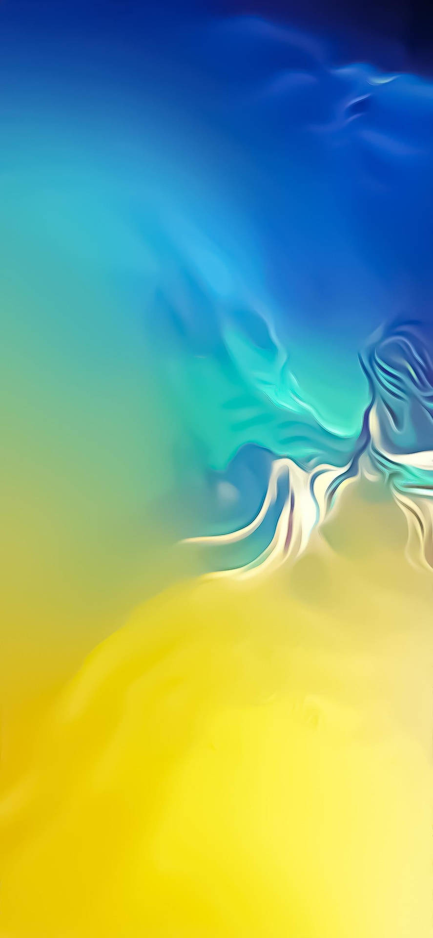 Yellow And Teal Abstract Samsung Background