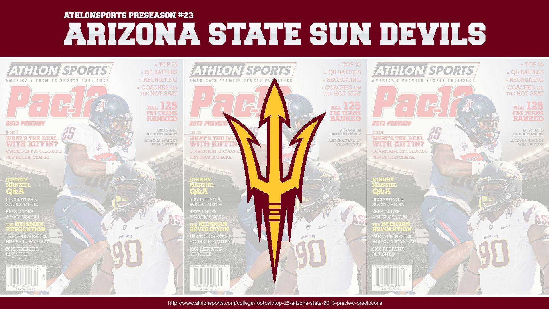 Yellow Arizona State University Sun Devil's Fork Background