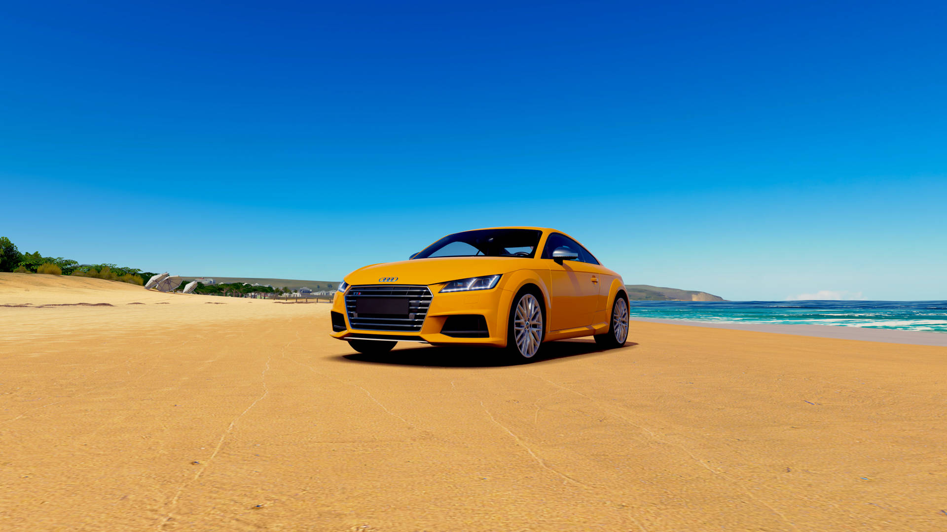 Yellow Audi From Forza Horizon 3 Background