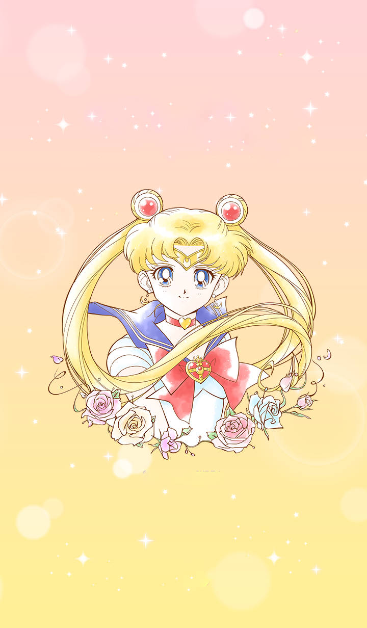 Yellow Backdrop Sailor Moon Iphone Background