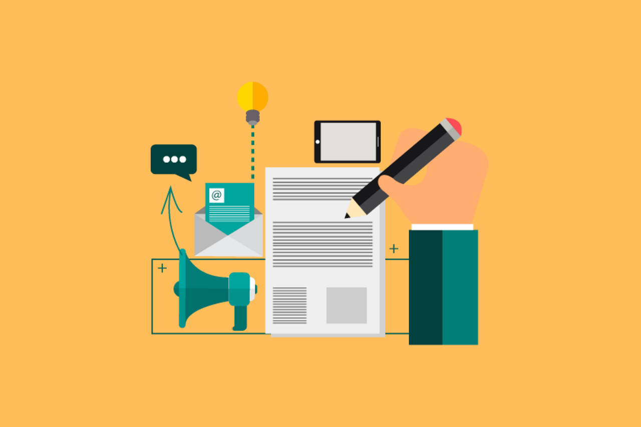 Yellow Background With Content Research Tools Background