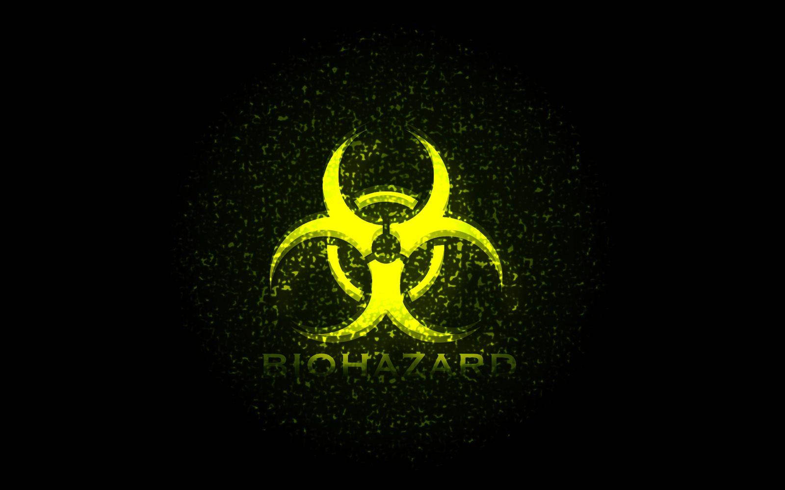 Yellow Biohazard Logo Background