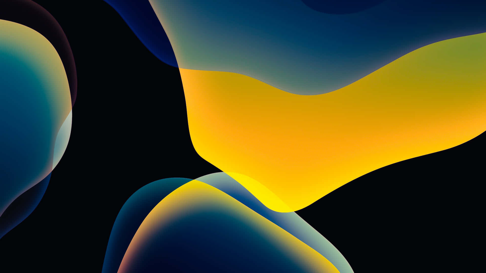 Yellow Blue Blobs Ipad Background