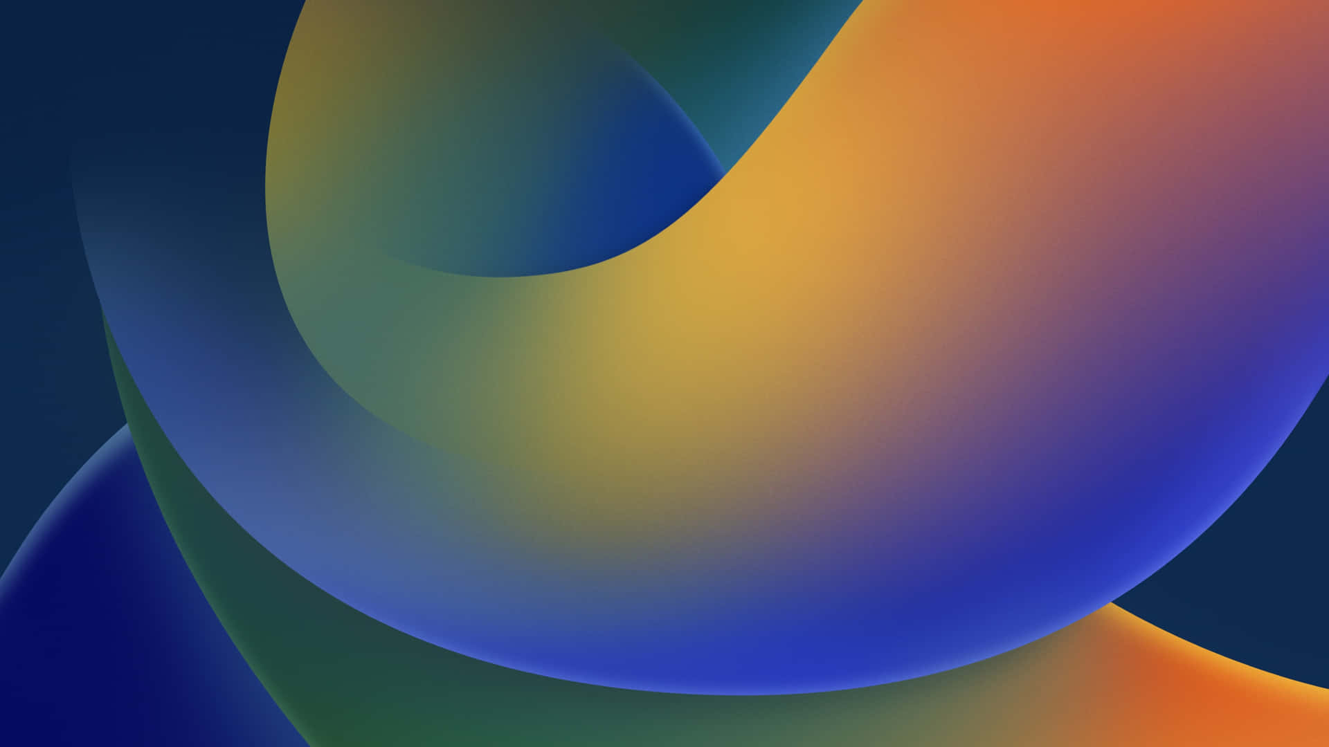 Yellow Blue Wave Tunnels Ipad Background