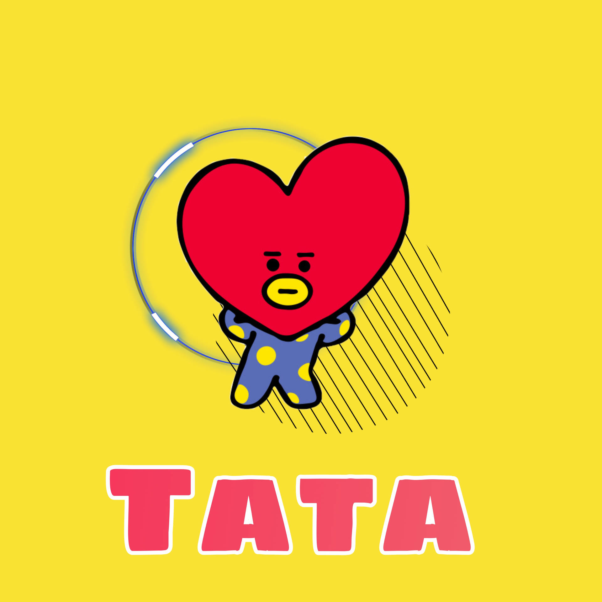 Yellow Bt21 Tata Background