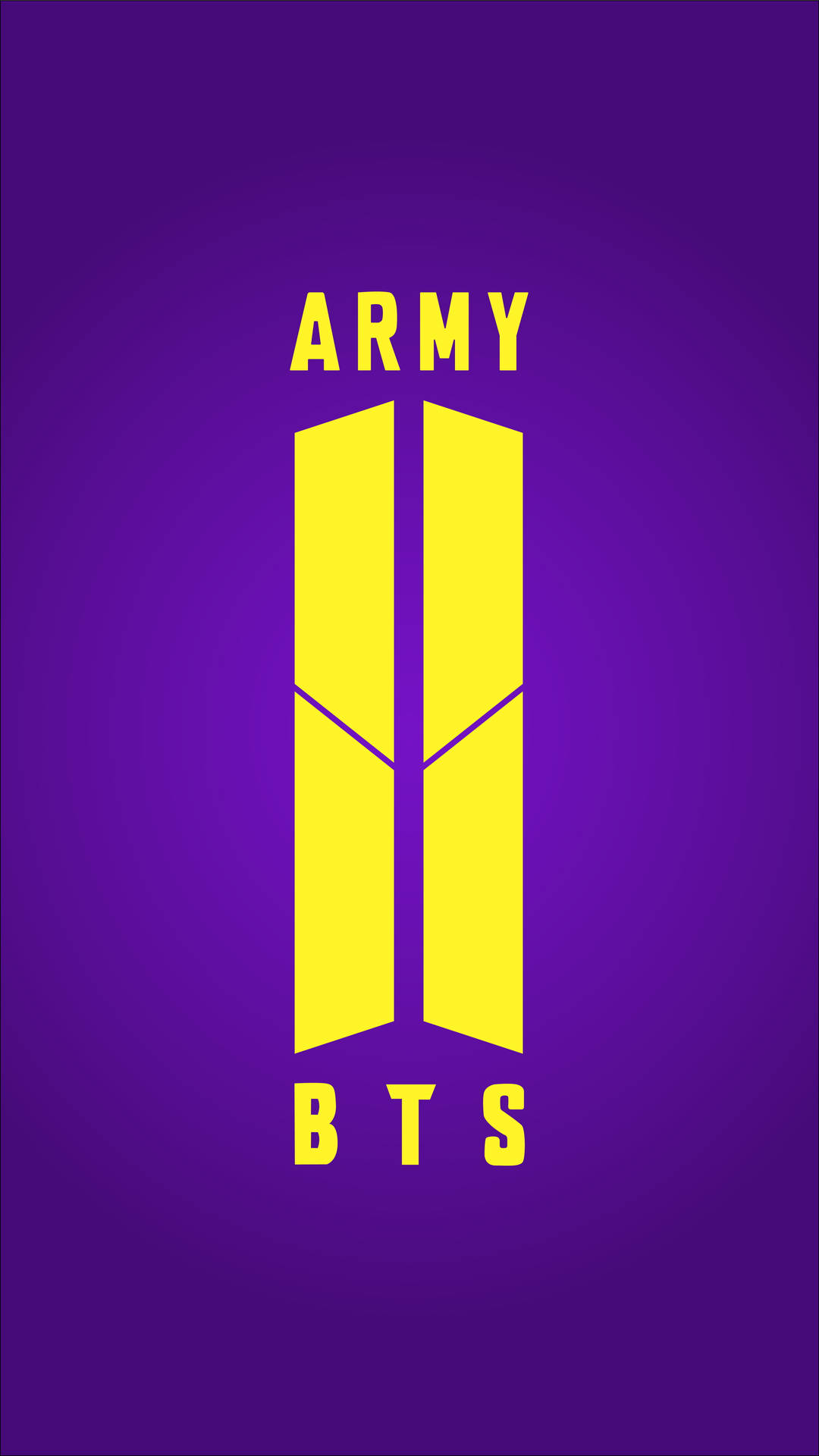 Yellow Bts Army Emblem Background