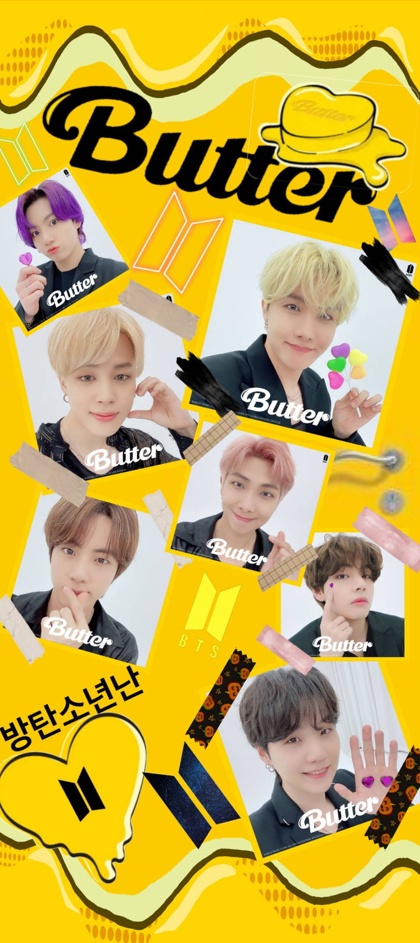 Yellow Butter Lockscreen Bts Background