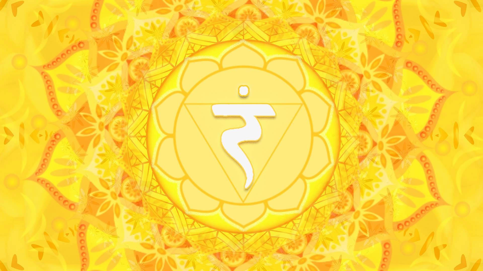 Yellow Chakra Energy Art Background