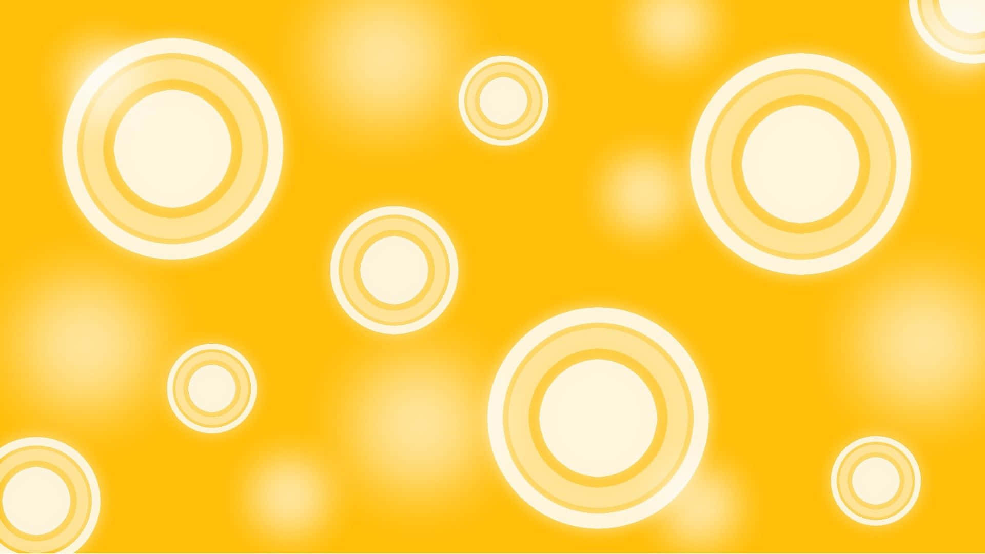 Yellow Circles On A Yellow Background Background