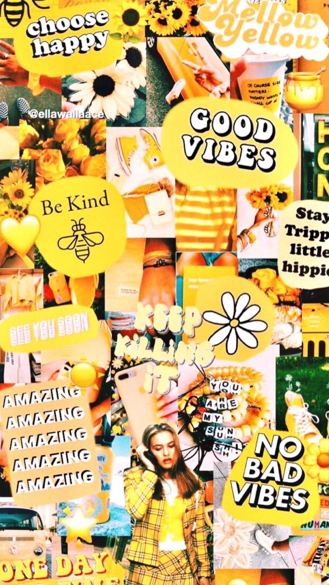 Yellow Collage Tumblr Aesthetic Background