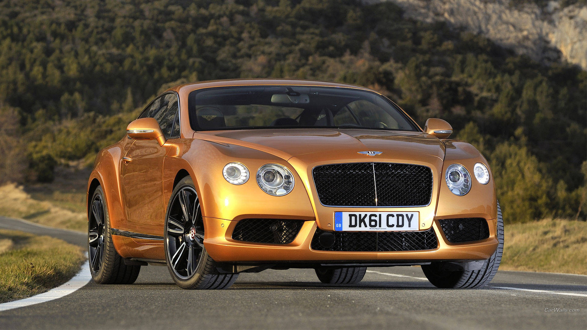 Yellow Continental Gt V8 Bentley Hd Background