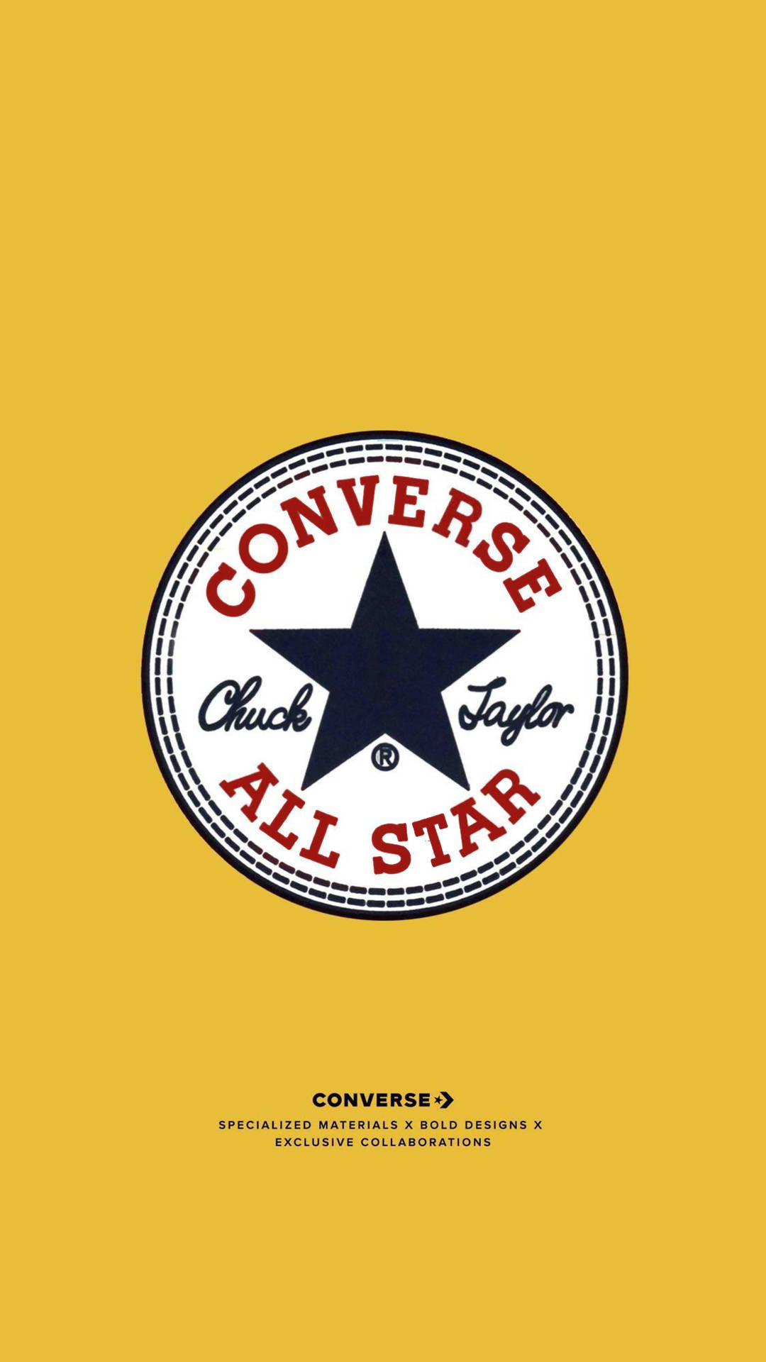 Yellow Converse Logo Background