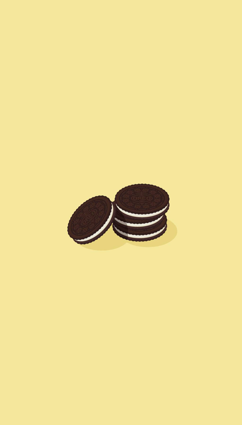 Yellow Cookie Iphone Art Background