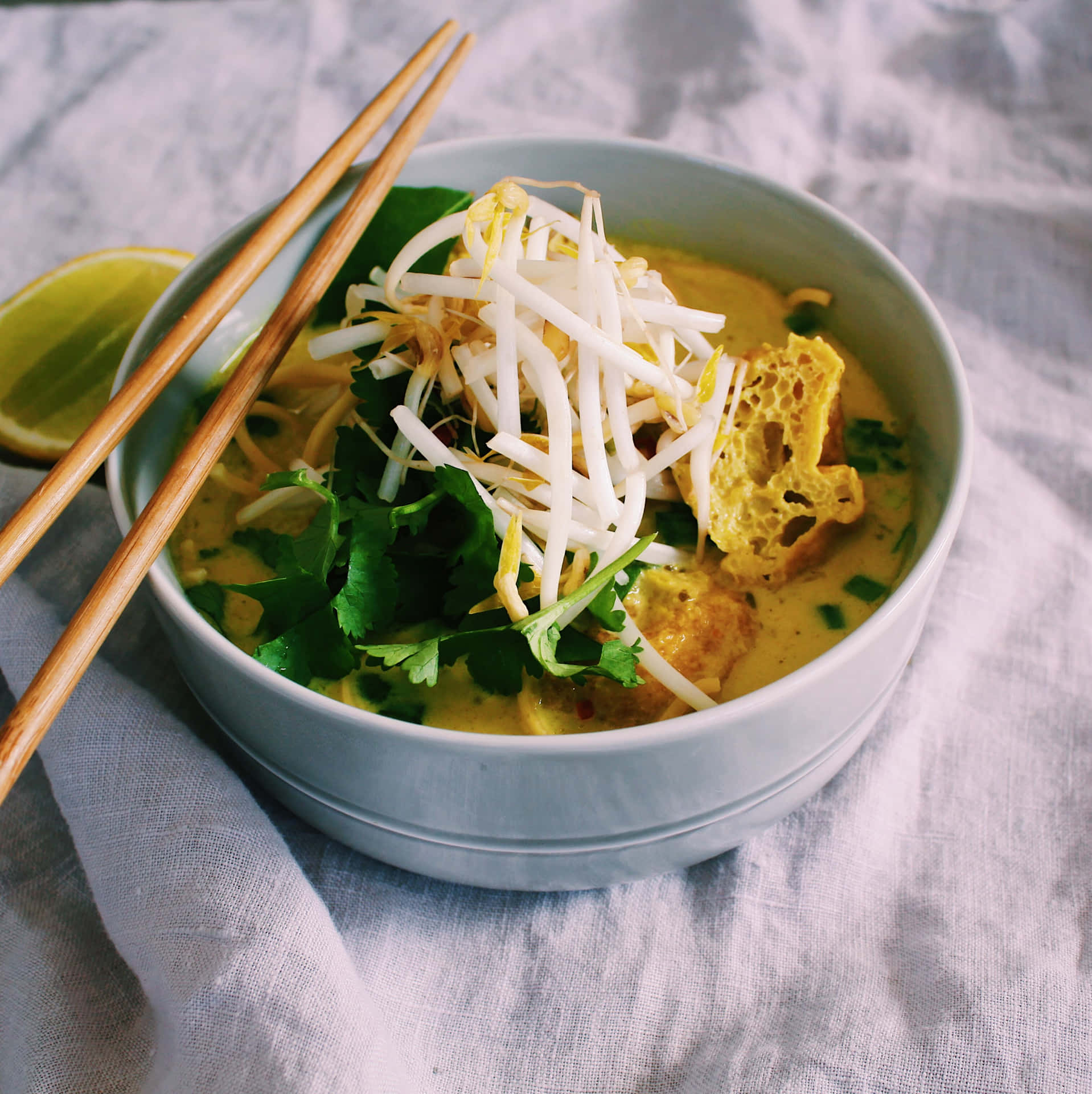 Yellow Curry Laksa Dish