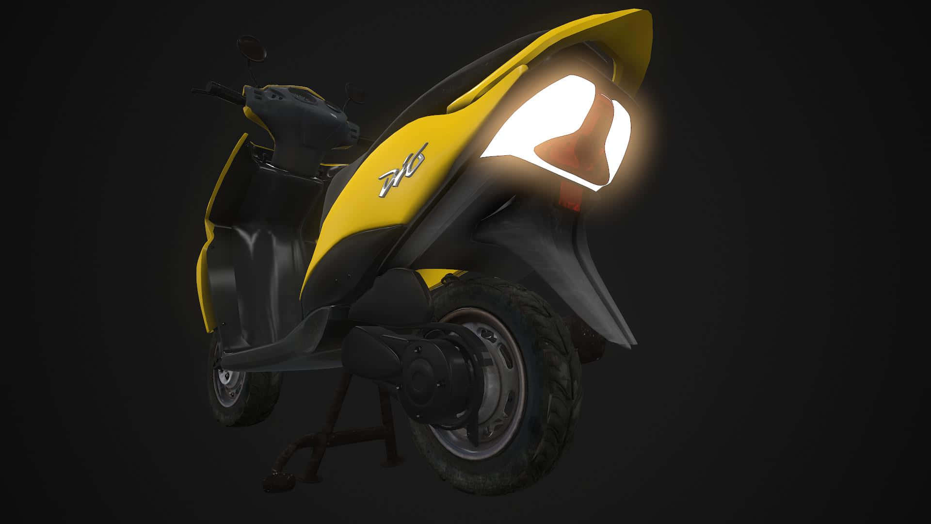 Yellow Dio Bike 3d Model