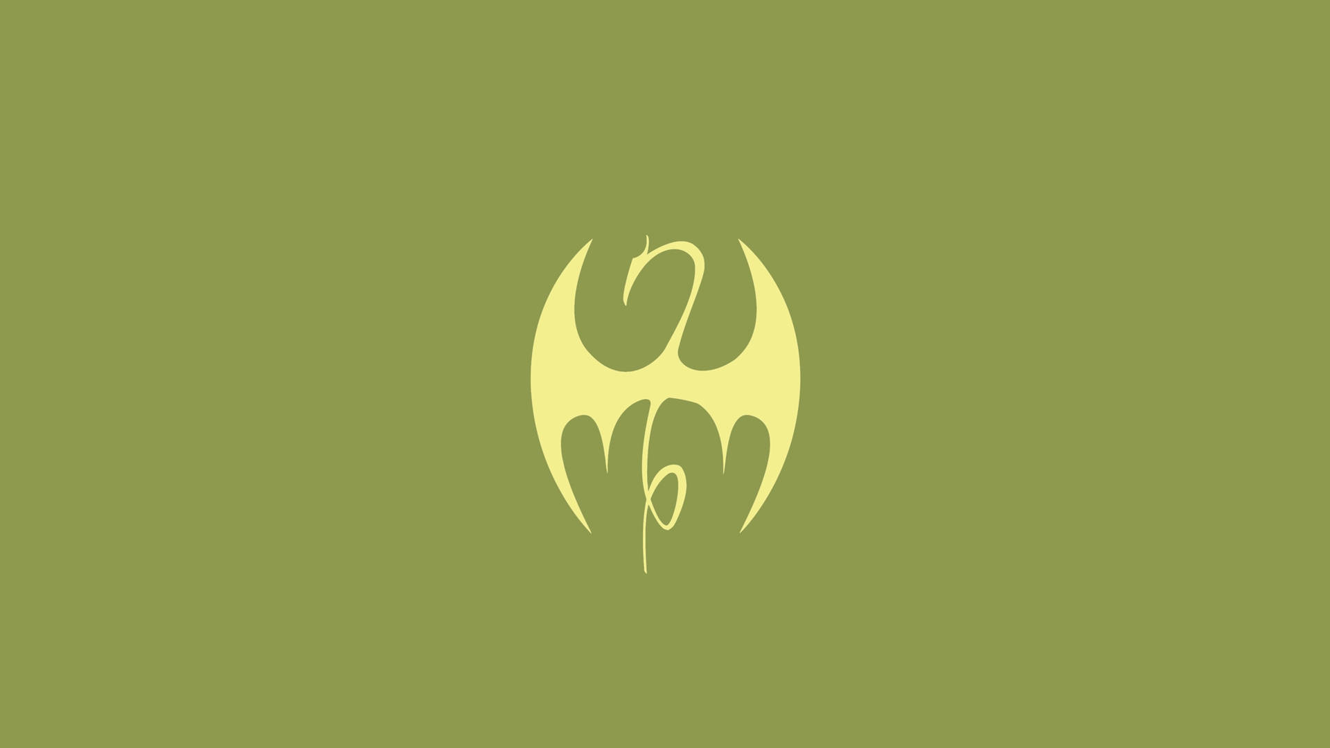 Yellow Dragon Iron Fist Emblem Background