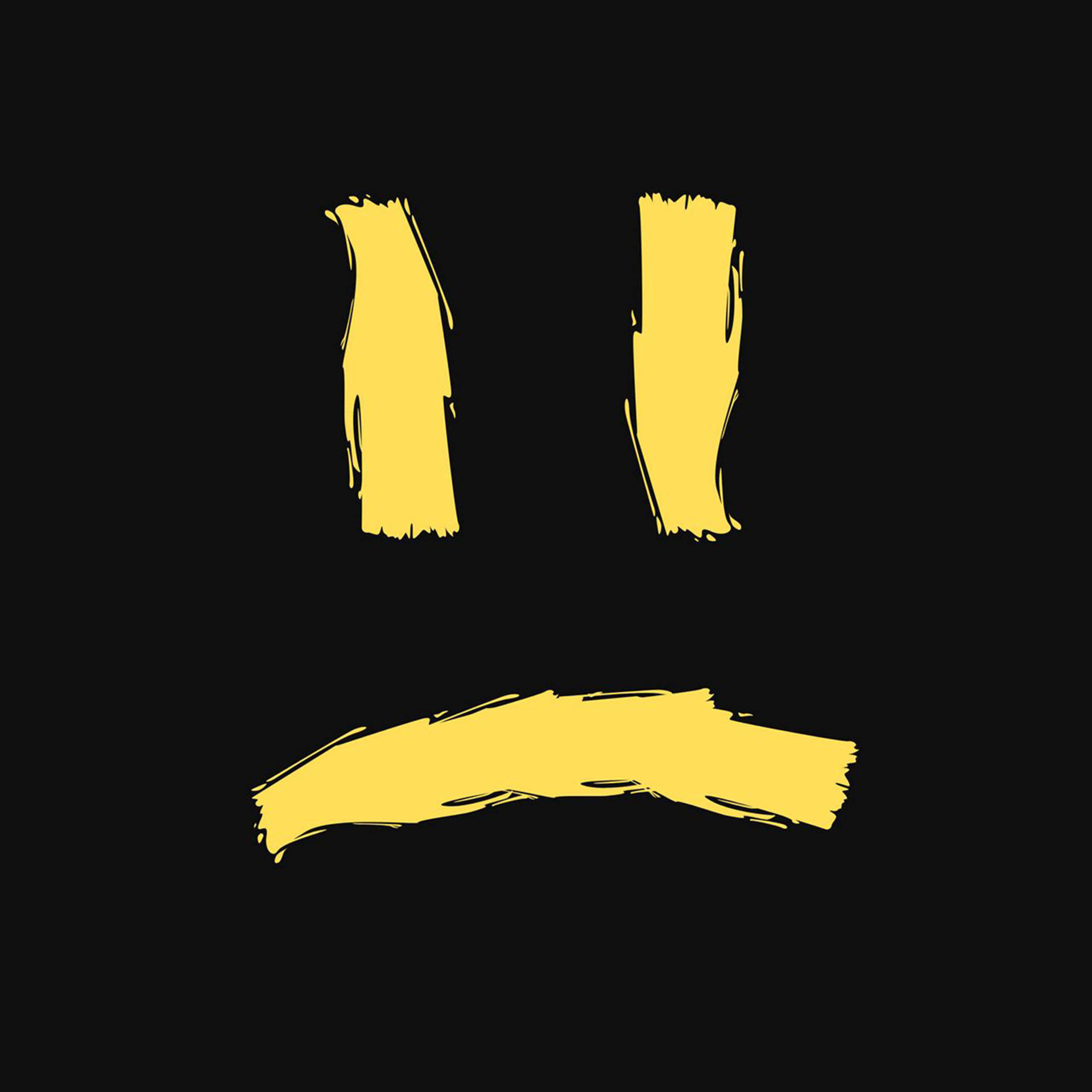 Yellow Emoji Sad Drawing Background