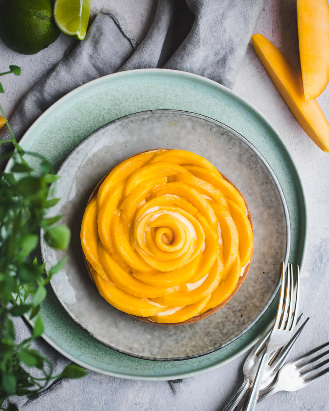 Yellow Floral Tart Background