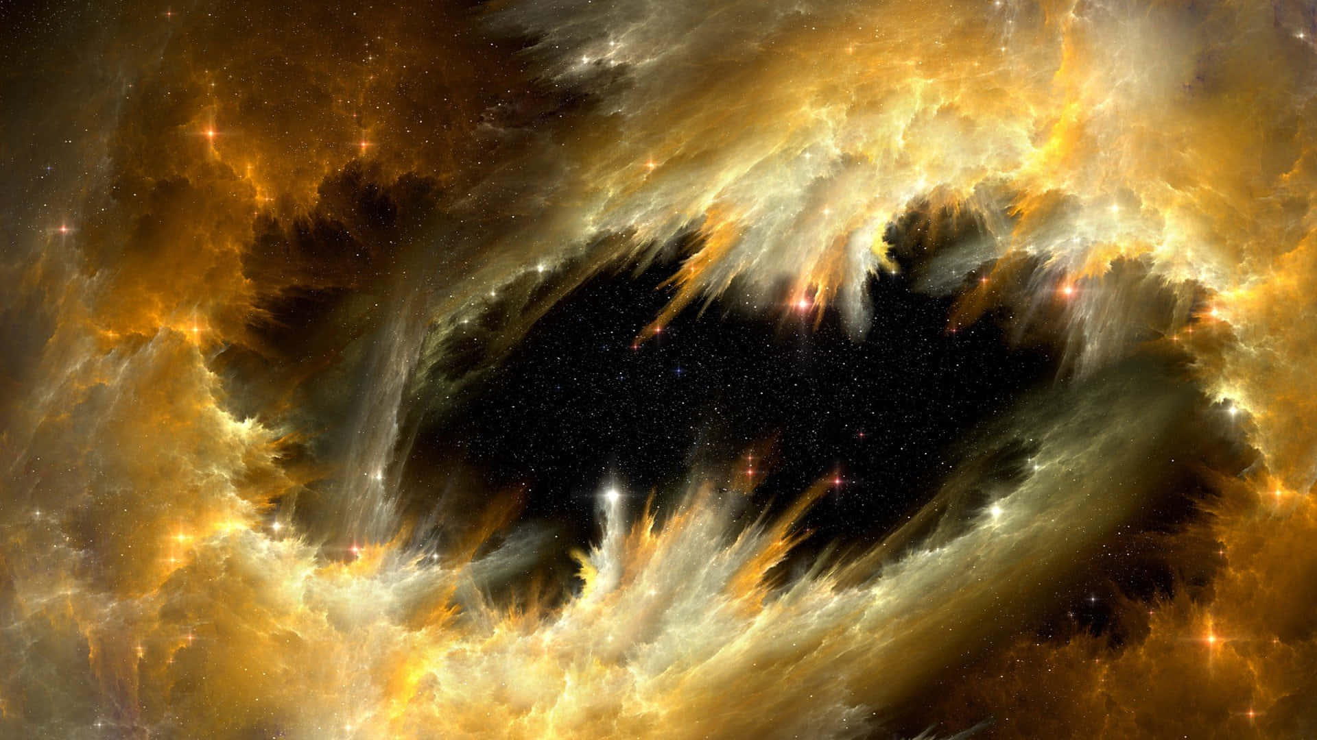 Yellow Galaxy's Enchanting Wonders Background