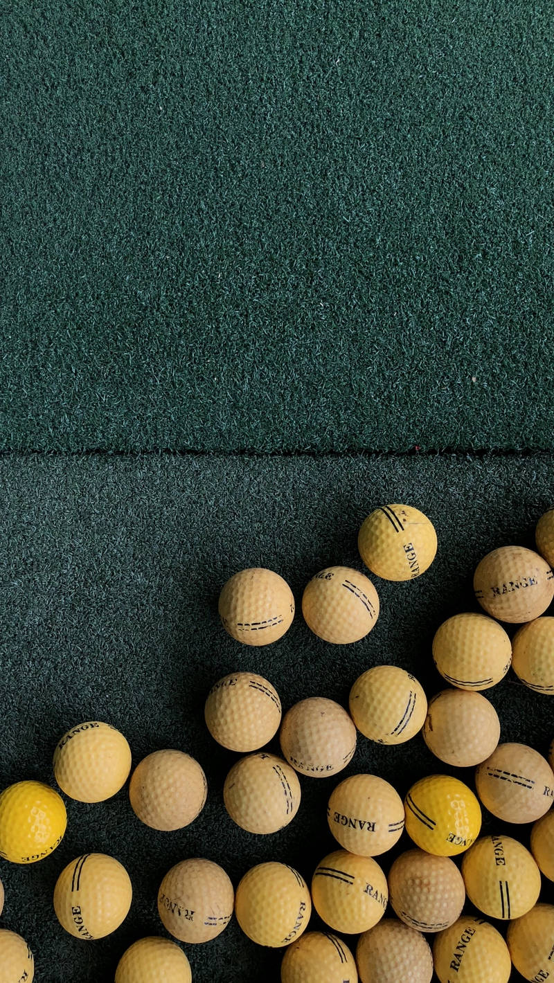 Yellow Golf Balls Iphone Background