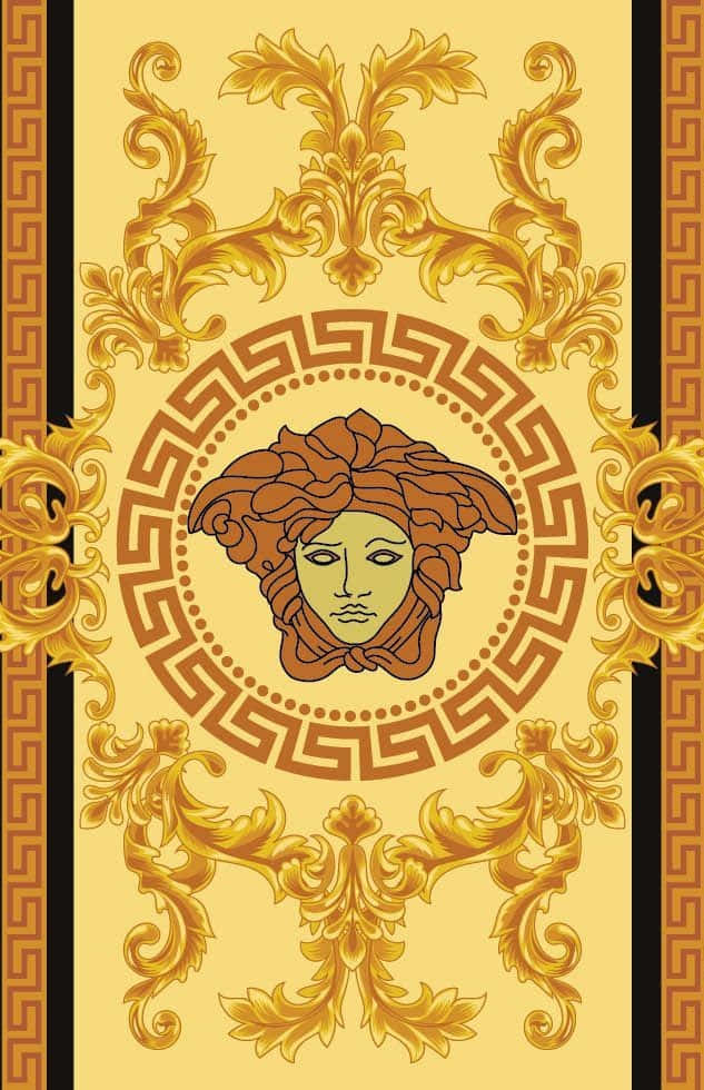 Yellow Greek Patterns Versace Iphone Background