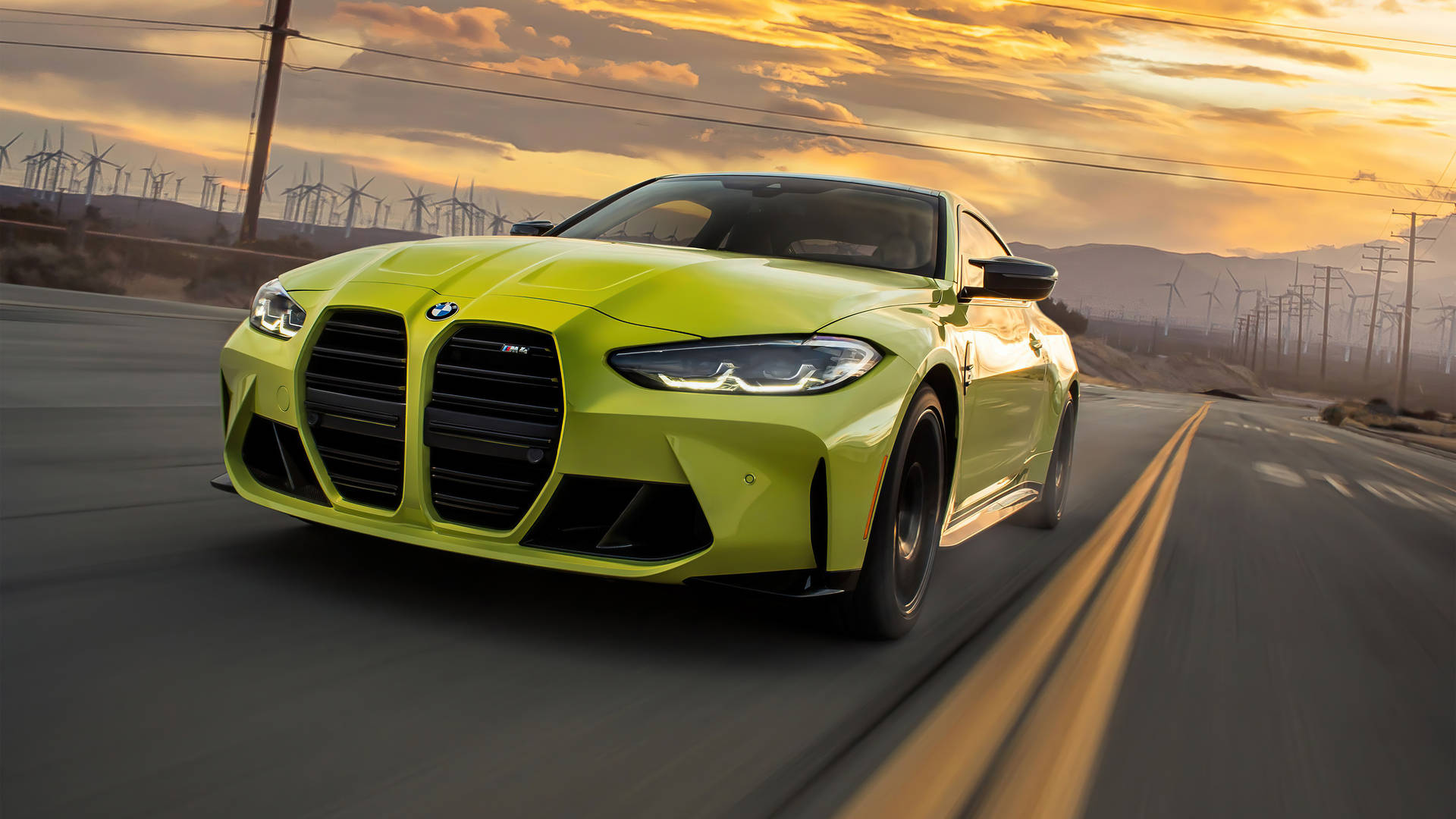 Yellow Green M4 Full Hd Bmw Background