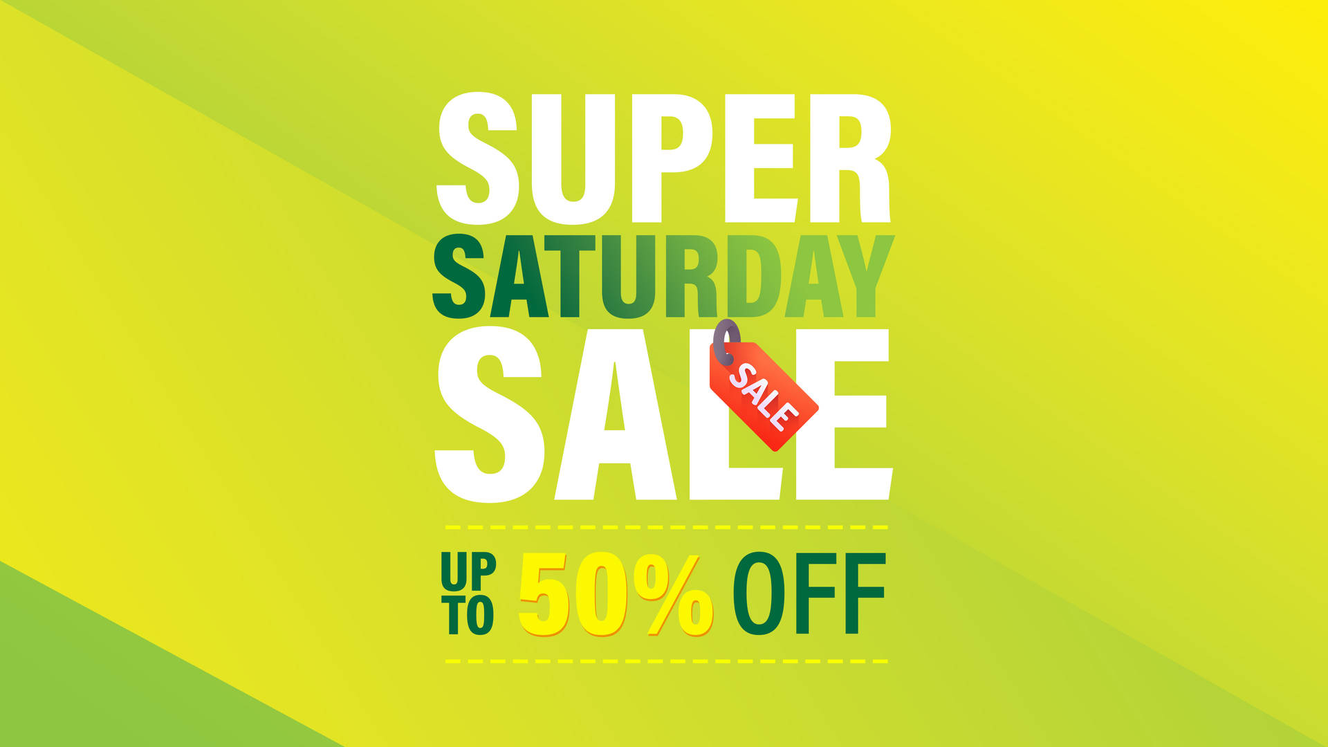 Yellow-green Super Saturday Sale Background
