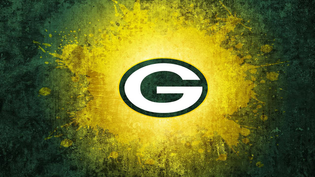 Yellow Grunge Green Bay Packers Logo Background