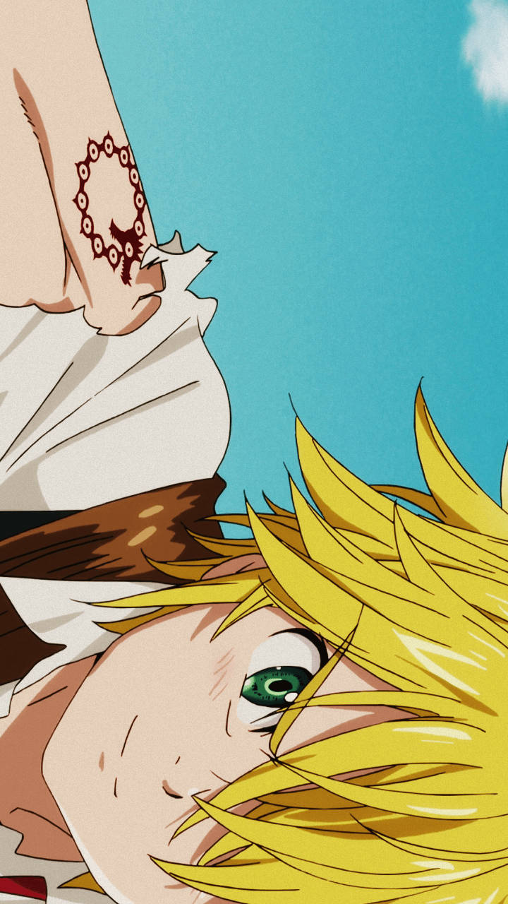 Yellow-haired Aesthetic Anime Boy Background