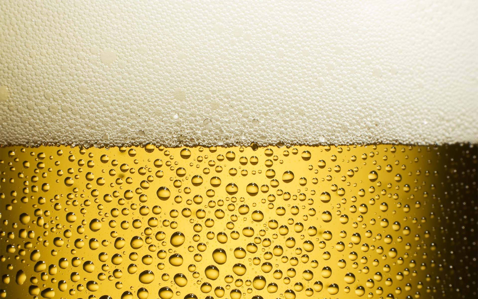 Yellow Hd Beer Bubbles Background